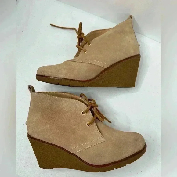 Sperry Top Sider Women's Harlow Tan Suede Wedge Chukka Bootie Size 7.5 - Picture 7 of 14